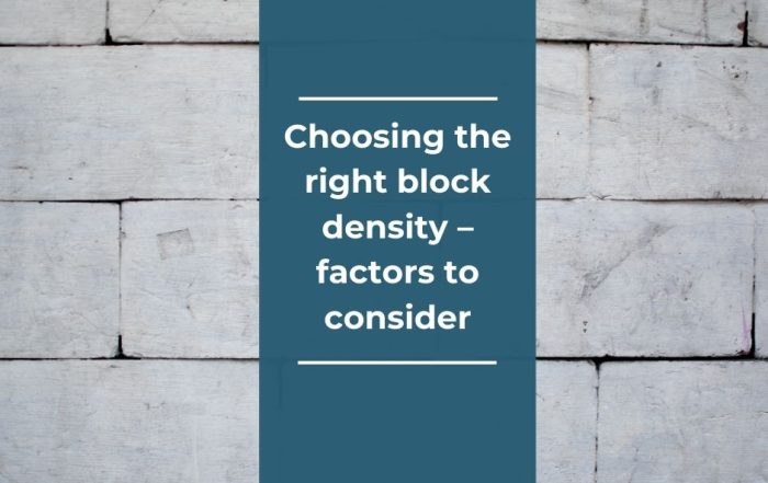 Title image for choosing the right block density