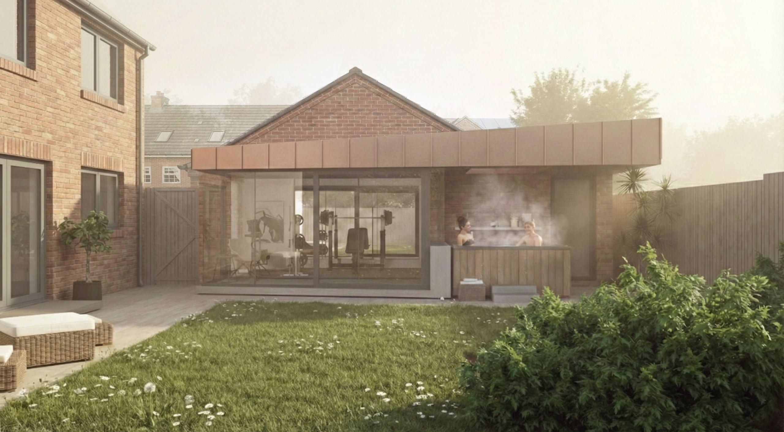 Visualisation Creating a mini spa in a small garden